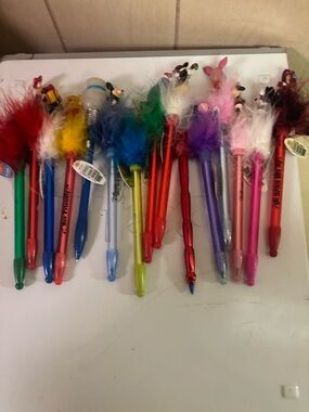 Bundle of 15 collectable character ink pens
